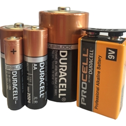 This is an image of duracell batteries in various sizes from ABL Distribution Pty Ltd