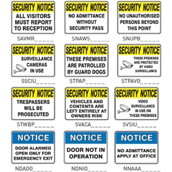 Security Notice Signs