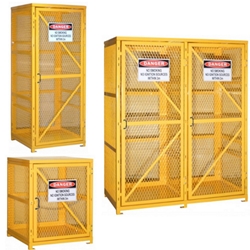 This is an image of Forklift Gas Cylinder Storage Cages for site safety from ABL Distribution Pty Ltd