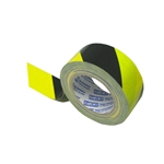 This is an image of Black/Yellow Hazard Line Marking Tape from ABL Distribution Pty Ltd