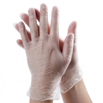 This Is An Image Of Clear Unpowdered Disposable Vinyl Gloves From ABL Distribution Pty Ltd