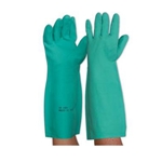 This Is An Image Of Nitrile Unlined 45Cm Chemical Gloves from ABL Distribution Pty Ltd