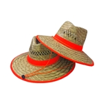 Straw Hat With Orange Band