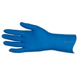 This is an image of Latex Blue Hi Risk Powder Free Disposable Gloves