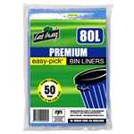 This is an image of Blue 80L Garbage Bags from ABL Distribution Pty Ltd