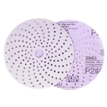 This is an image of 3M Hookit Purple Paper Discs to be used with 3M Orbital Sanders from ABL Distribution Pty Ltd