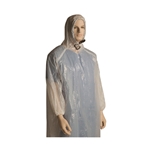 This is an image of Disposable white ponchos that are light weight, economical and comfortable from ABL Distribution Pty Ltd