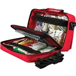 This is an image of Portable Soft Case First Aid Kits with compartments and shoulder strap from ABL Distribution Pty Ltd