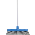 This is an image of General purpose indoor broom with handle, perfect for collecting small particles and dust from ABL Distribution Pty Ltd