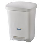 This is an image of 30L White Pedal Bin with easy to use foot pedal. Hygienic no touch design from ABL Distribution Pty Ltd