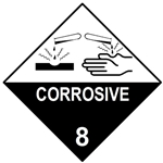 Corrosives #8 Labels from ABL Distribution Pty Ltd