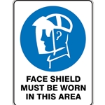 This is an image of Face Shield Must Be Worn