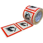 This is an image of flammable label, labeltape, dangerous good tape from ABL Distribution Pty Ltd