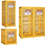 This is an image of Forklift Cylinder Storage Cages to store flammable gas cylinders in your workplace from ABL Distribution Pty Ltd