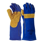 Blue & Gold Welders Gauntlet Gloves from ABL Distribution Pty Ltd