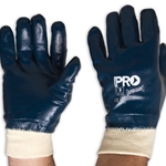 This Is An Image Of Super-Guard Blue Nitrile Knitted Wrist from ABL Distribution Pty Ltd