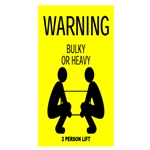 This is an image of Heavy 2 Person Lift Labels from  ABL Distribution Pty Ltd