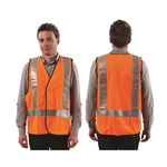 Fluoro Reflective Safety Vests - Day/Night Use (Orange)