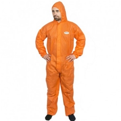 This is an image of Steel Drill Hi Calibre Orange SMS Coveralls from ABL Distribution Pty Ltd