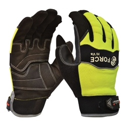 G-Force Hi-Vis Full Finger Mechanics Gloves from ABL Distribution Pty Ltd.