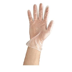 Clear Powdered Disposable Vinyl Gloves