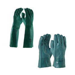 Green Double Dipped Pvc Chemical Gloves from ABL Distribution