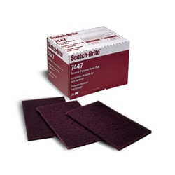 This is an image of hand sanding, fine scourer, maroon scourer from ABL Distribution Pty Ltd