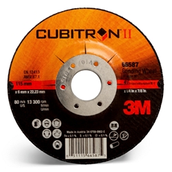 This is an image of 3M Depressed Centre Grinding Wheel is fast cutting and long lasting from ABL Distribution