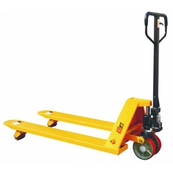 This is an image of a pallet jack, otherwise known as a pallet truck from ABL Distribution Pty Ltd