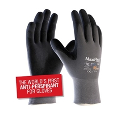 This is an image of maxiflex ultimate gloves are the worlds first antiperspirant gloves from ABL Distribution Pty Ltd