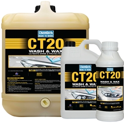 This is an image of CT20 Wash N Wax, a concentrated cleaner that leaves your vehicle shiny and streak free from ABL Distribution Pty Ltd