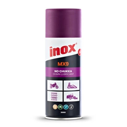 This is an image of Inox MX9 No Chukka Chain Lube, superior PTFE chain lubricant from ABL Distribution Pty Ltd