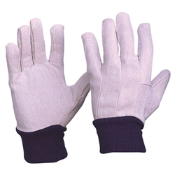 This is an image of Cotton Drill Blue Wrist Gloves from ABL Distribution Pty Ltd