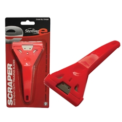 Sterling Red Plastic Hand Scraper w/ Heavy Duty Blade from ABL Distribution