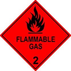 This is an image of Flammable Gas #2 Labels