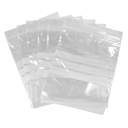 This is an image of Resealable Write On Panel Ziplock Bags