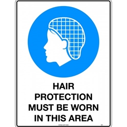 This is an image of Hair Protection Must Be Worn