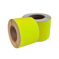 This Is An Image Of Plain Fluoro Yellow Labels from ABL Distribution Pty Ltd